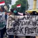 Massa Tiba di Kantor DPRD Lampung Gelar Aksi Tolak Politik Uang